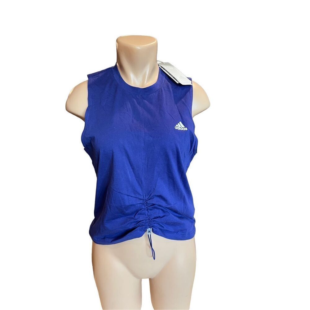 Adidas Woman’s Top Shirt Tee Medium Blue Tank